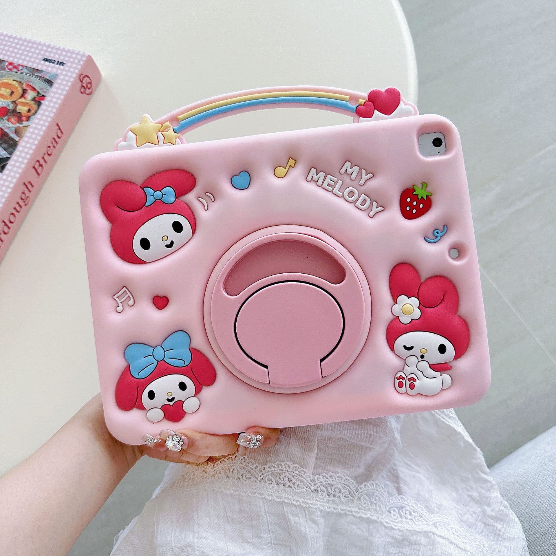 Vertical and Horizontal Support iPad Case, iPad 11 Protective Case, New Air 7 Case, 10.2 Silicone Cartoon Compatible