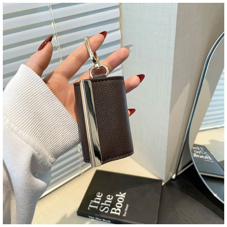 Cross-border ins-style keychain storage bag, large capacity eco-friendly cloth bag, convenient shopping bag pendant accessory bag