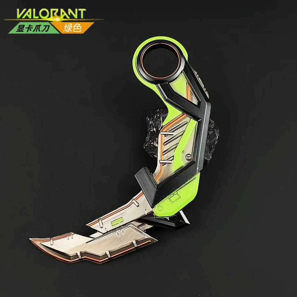 Valorant Fearless Contract Graphics Claw Knife RGX Weapon Model Alloy Weapon Ornament Claw Knife Toy