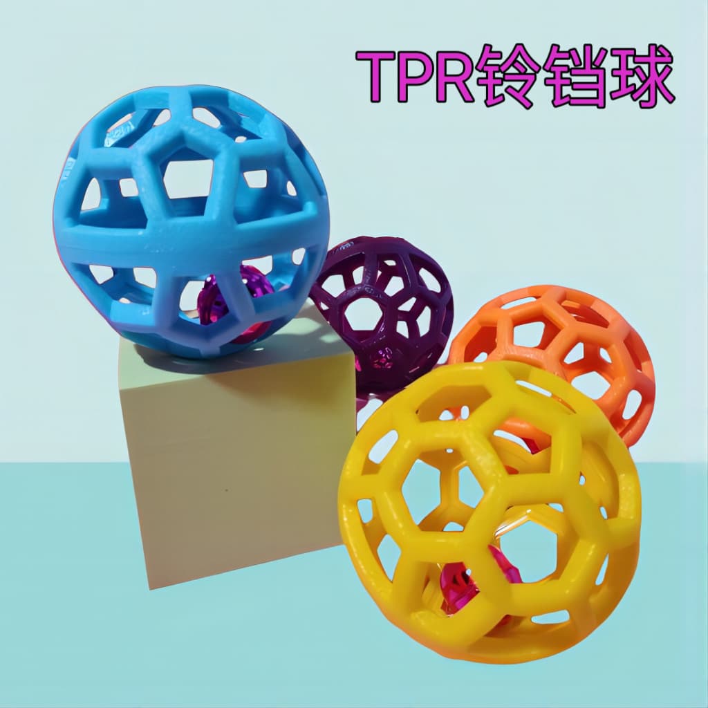 Pet dog sound toy bite-resistant TPR hollow bell ball cat and dog corgi training molar toy ball supplies