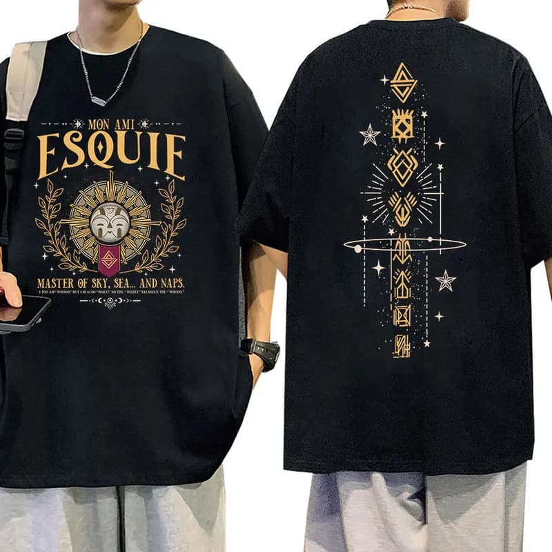 【Cross-border EU Size】Esquie Clair Obscure Expedition 33 Pattern T-shirt