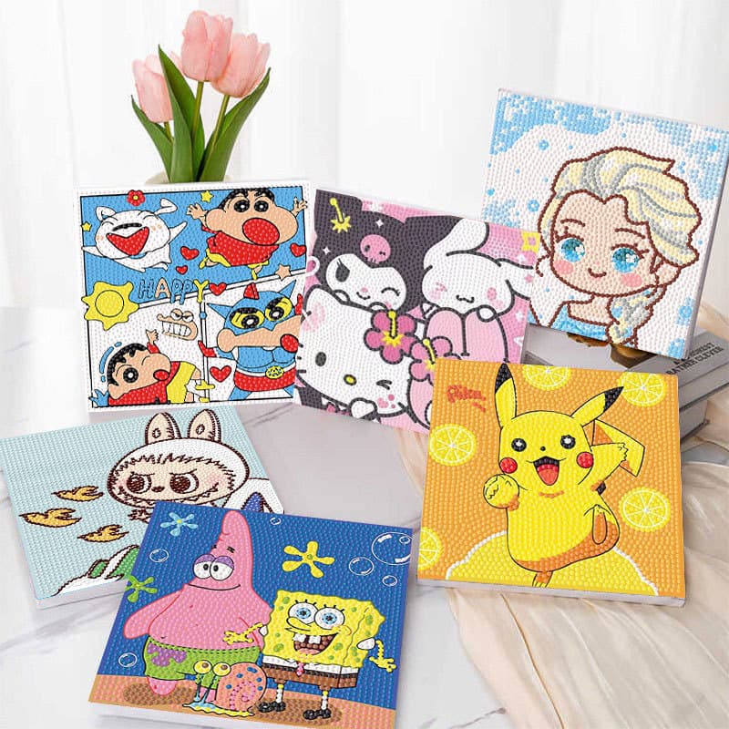 20*20 Cross-border Children's DIY Diamond Painting Cartoon Anime Handmade Rhinestone Sticker Art Bedroom Decorative Painting Wholesale