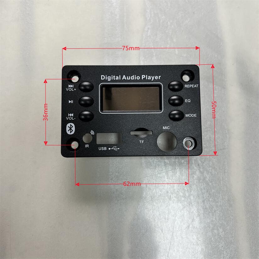 Color Screen Bluetooth Decoder Faceplate, Player Decoder Board Faceplate, Card Reader Panel, Plastic Faceplate, Amplifier