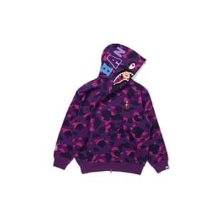 New Arrival BAPEE Shark 3D Camo Hooded Zip-Up Casual Unisex Hoodie Jacket