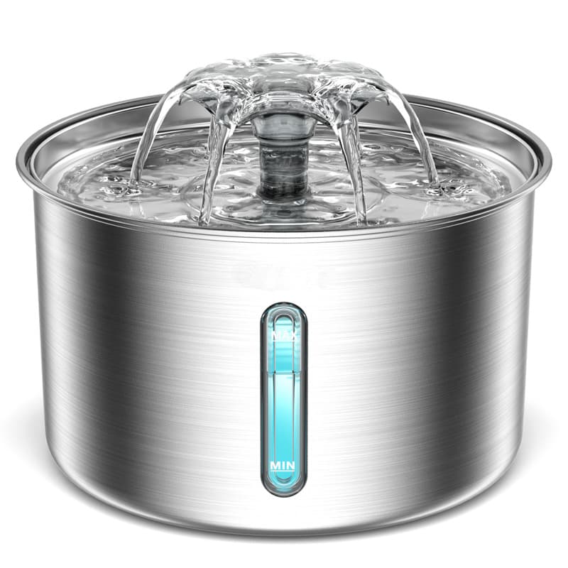 Pet Water Dispenser Stainless Steel 304 Metal Cat Water Dispenser Smart Cat and Dog Water Feeding New Pet Supplies Factory