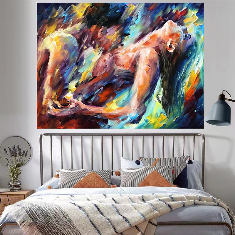 Cross-Border Hot Selling Nordic Graffiti Sexy Woman Canvas Painting, Living Room Bedroom Mural, HD Spray-Print Decorative Art