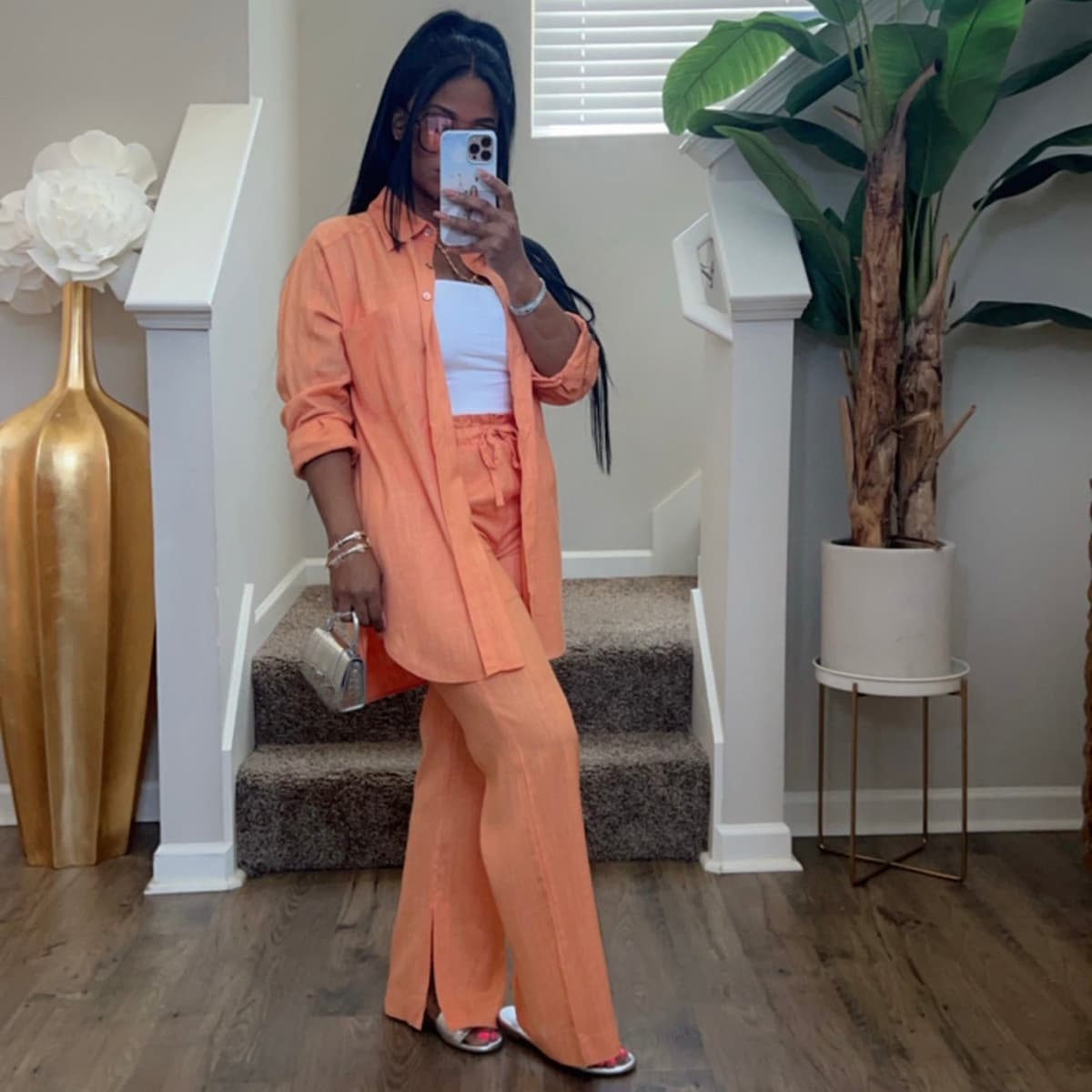 T034 Cross-Border Early Spring Suit Women's Loose-Fit Fashionable Casual 2-Piece Set Amazon Women's Skirt Set Chinese Origin