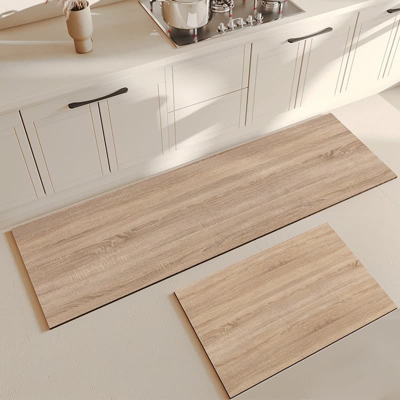 Modern Minimalist Kitchen Floor Mats, Household Dirt-Resistant, Water-Absorbing, Oil-Absorbing, Quick-Drying, Non-Slip Mats, Two-Piece Set of Diatomaceous Earth Floor Mats
