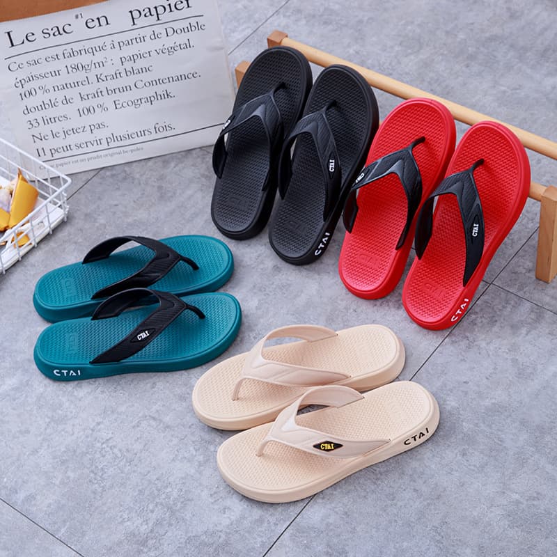 Autumn/Summer Casual Flat Toe Post Shoes Outdoor Daily Home Fashion Comfortable Plastic Hollowed Flip Flops