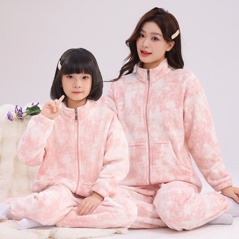 Kids' Autumn & Winter Pajamas Coral Fleece Thickened Boys & Girls Flannel Warm Homewear for Toddlers, Kids, and Babies
