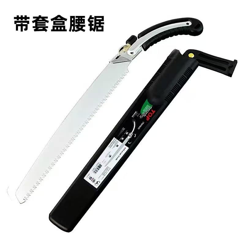 Stainless Steel Hand Saw Outdoor Portable Straight Knife Woodworking Saw Garden Fruit Tree Pruning Saw Logging Waist Saw 350 Waist Saw