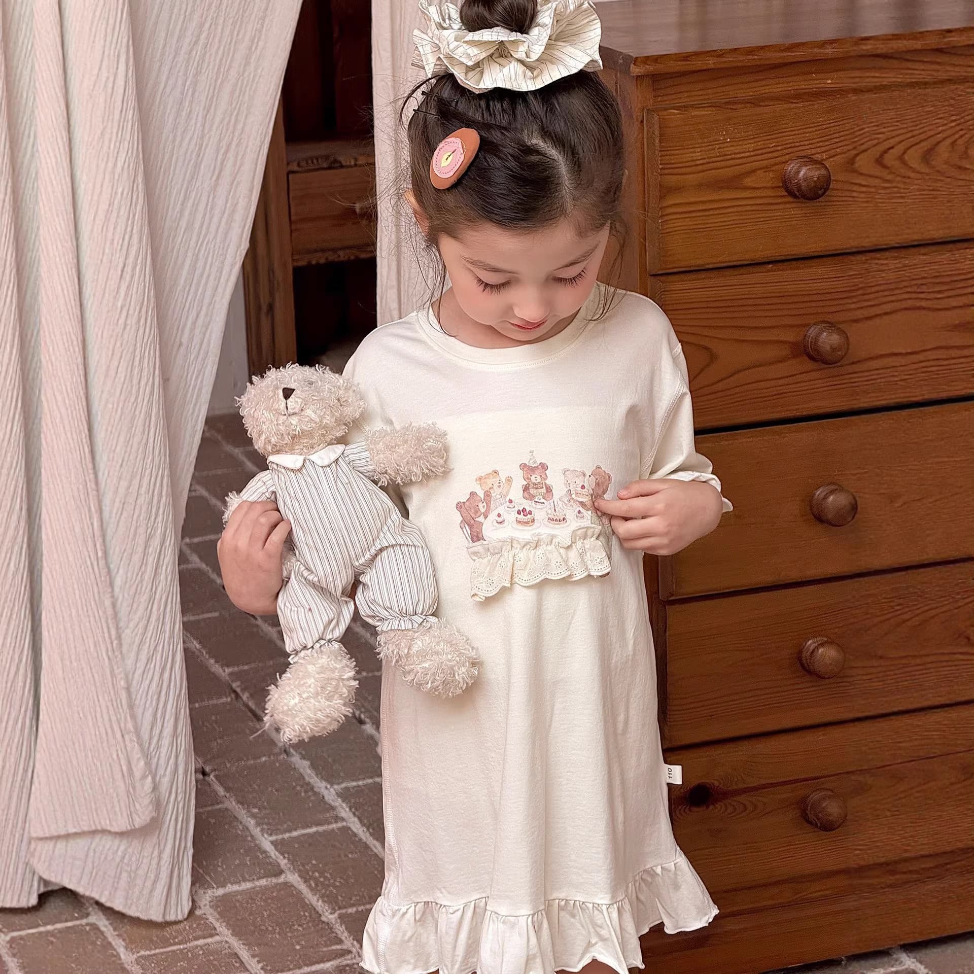 2026 New Girls Short Sleeve Modal Cotton Nightgown Baby Summer Home Princess Style Dress Children Sleepwear