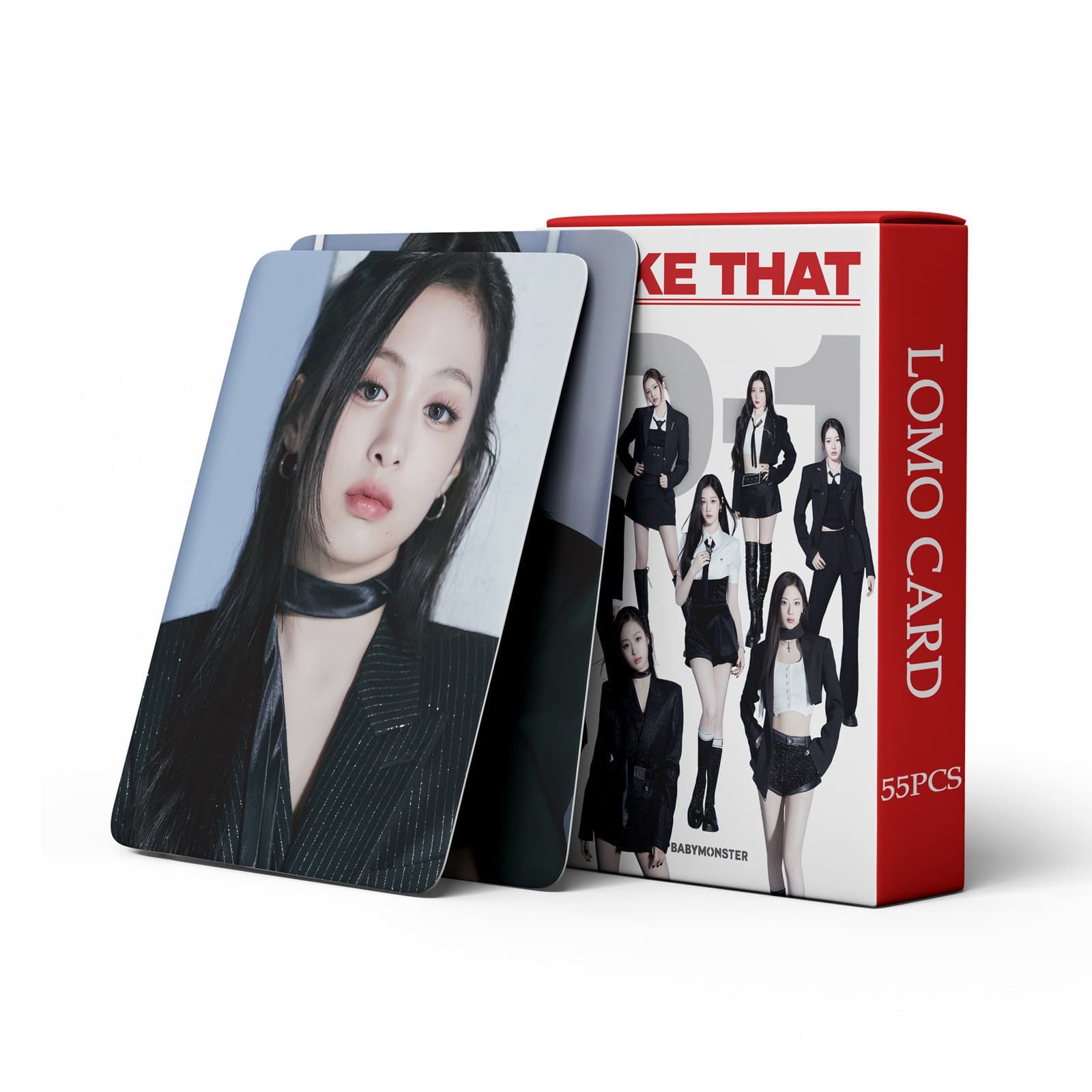 Cross-border exclusive 55 in-stock Baby Monster photo cards Like That KPOP star merchandise LOMO cards
