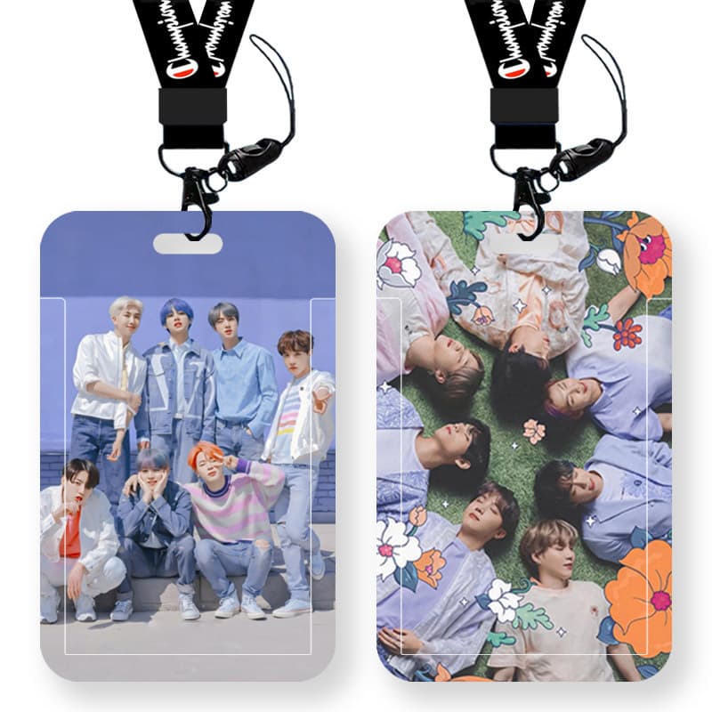 BTS BTS Card Holder with Lanyard for Transit Card, Student ID, Work Badge, Access Card