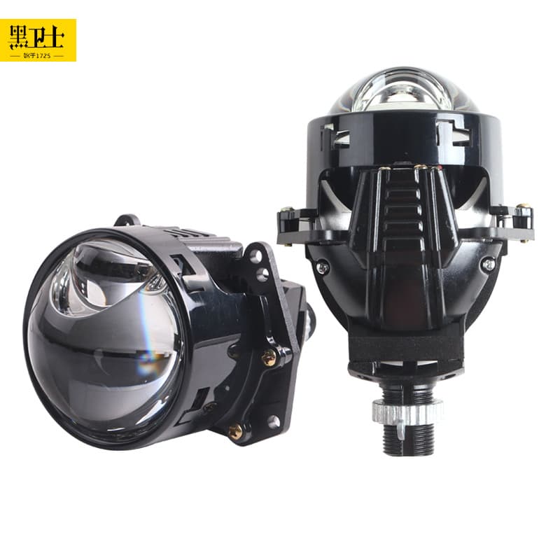 Car LED Headlight 3-inch Bi-LED Lens Projector, Plug-and-Play H4 H7 9005 9006 High/Low Beam Integrated