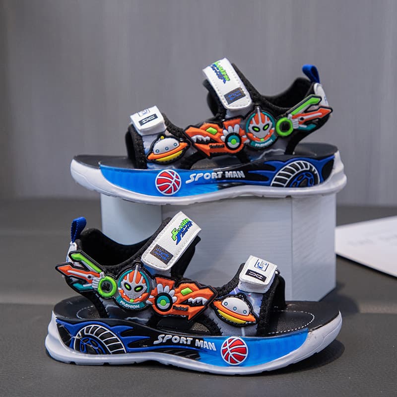 Children's Sandals Boys Beach Shoes 2025 Summer New Cyber Celebro Cartoon Cute Children's Shoes Soft Sole Boys' Sports Trendy