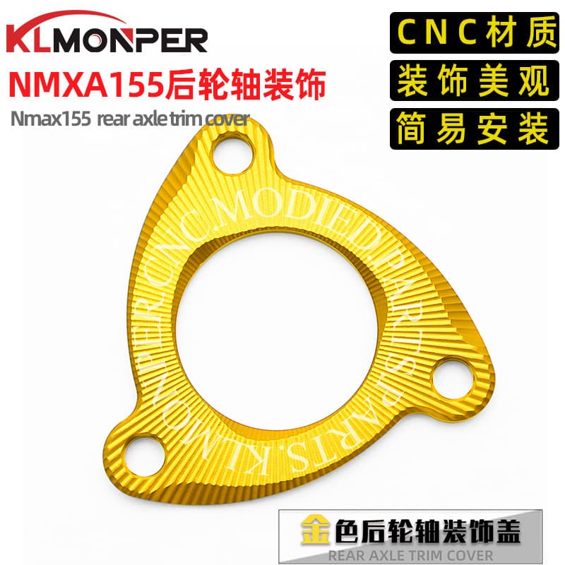 For YAMAHA NMAX155 NVX/AEROX Modified Rear Axle Cover Plate Rear Axle Decoration 20-23 Model