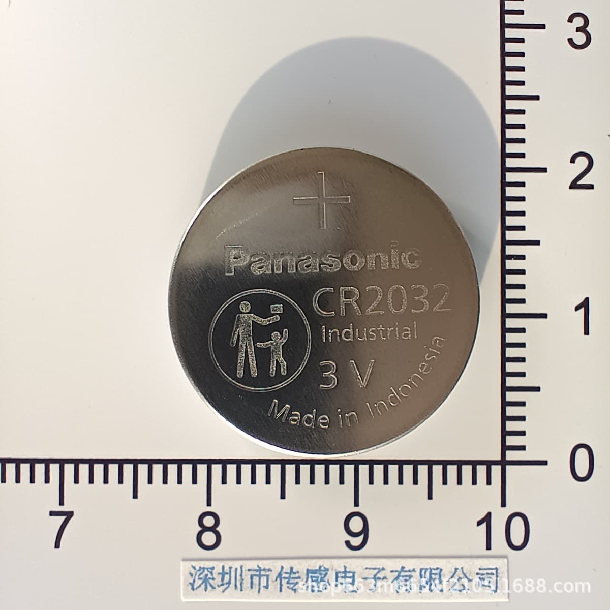 Original Panasonic CR2032 Coin Cell Battery 3V for Electronic Scale, Mercedes Car Remote, Industrial Packaging