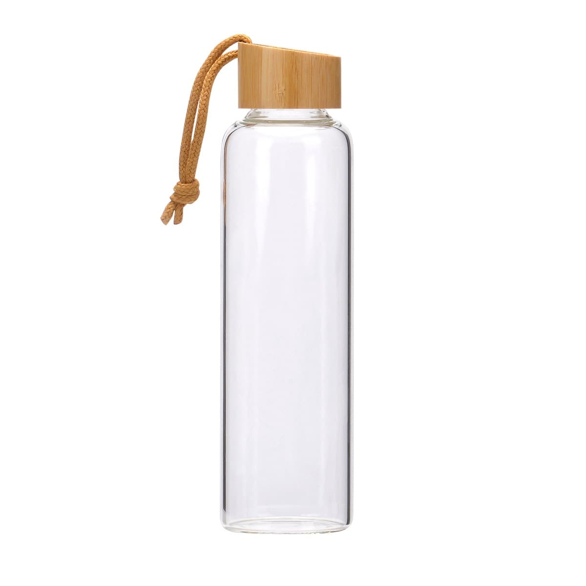 550ml, 750ml, 1000ml custom shaped bamboo lid heat-resistant water cup, small mouth sports glass water cup