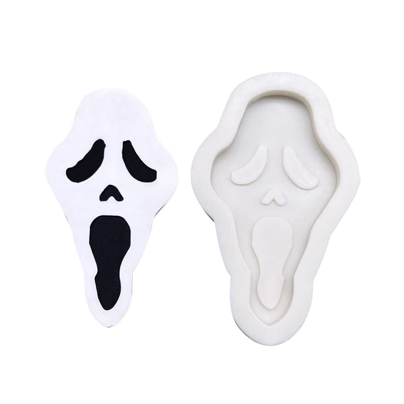 New Halloween Silicone Mold Ghost Face Silicone Mold DIY Epoxy Resin Cookie Baking Fondant Silicone Mold