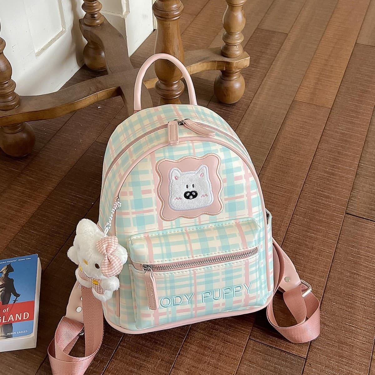 Unique Cute Plaid Girl Style Backpack Women 2026 New Trendy Fashion High Appearance Student Small Backpack