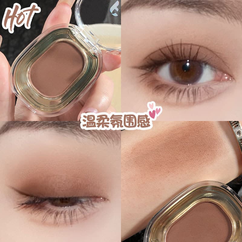 Gentle Pink and Brown Single Eyeshadow Palette, Low Saturation Matte, Suitable for Commuting, Natural Look, Gray Pink Eyeshadow, Affordable Price