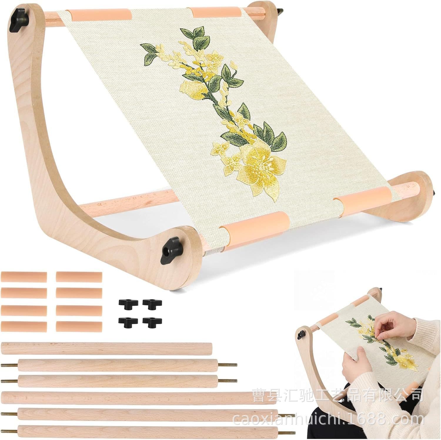 Adjustable Home Embroidery Stand Tapestry Needlework Frame Multifunctional Desktop Hand Weaving Machine Embroidery Frame