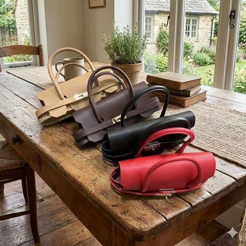 Vintage Classic Premium PU Leather Handle Flap Bag Bottom Accessories Handmade DIY Bag Accessory Kit