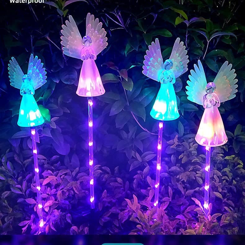 Cross-border Hot-selling Solar Female Figure Glowing LED Yard Ground Spike Decorative Street Light, Garden Lawn Lamp