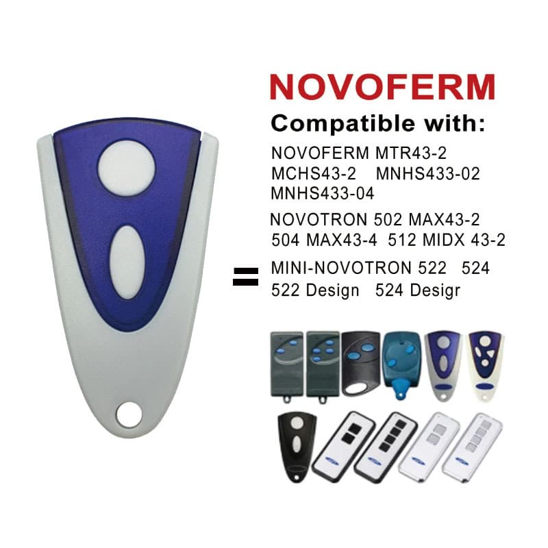 Compatible with Novoferm remote 433.92MHz garage door roller shutter remote control