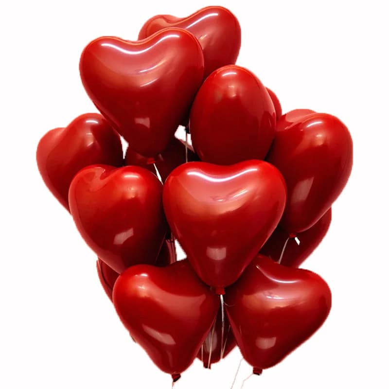 10-inch Double Layer Heart Latex Balloons Valentine's Day Wedding Birthday Party Decoration Cross-Border Hot Sale
