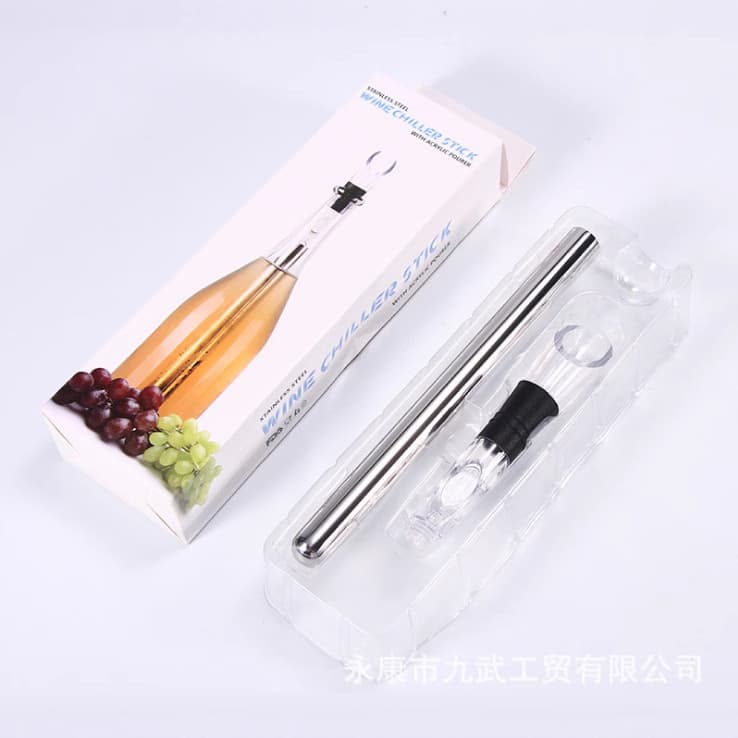Wine Ice Stick Chiller, Stainless Steel Wine Decanter Pourer, Bar/KTV Ice Wine Stick Quick Freezer