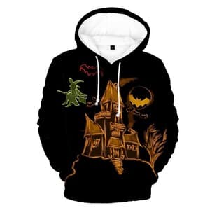Cross-border Halloween 3D Printed Hoodie Dark Style Loose Fit Unisex Hoodie In Stock Wholesale