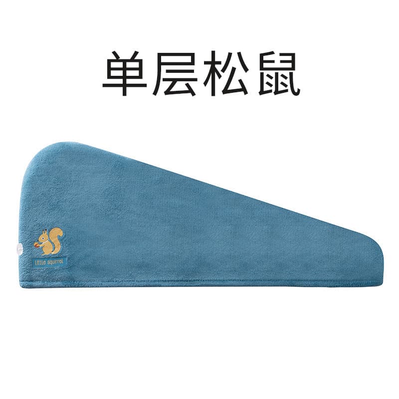 Coral Velvet Women's Quick-Dry Hair Towel Wrap, Double-Layer Fast-Drying Towel Bath Cap Coral Velvet Hair Drying Cap