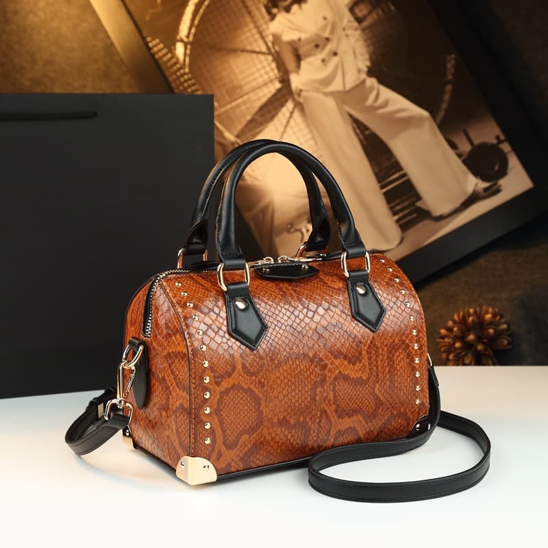 Premium Luxury Exotic Snake Print Lady Dior Style Handbag Women 2025 New Trend Textured Shoulder Crossbody Bag Fashion