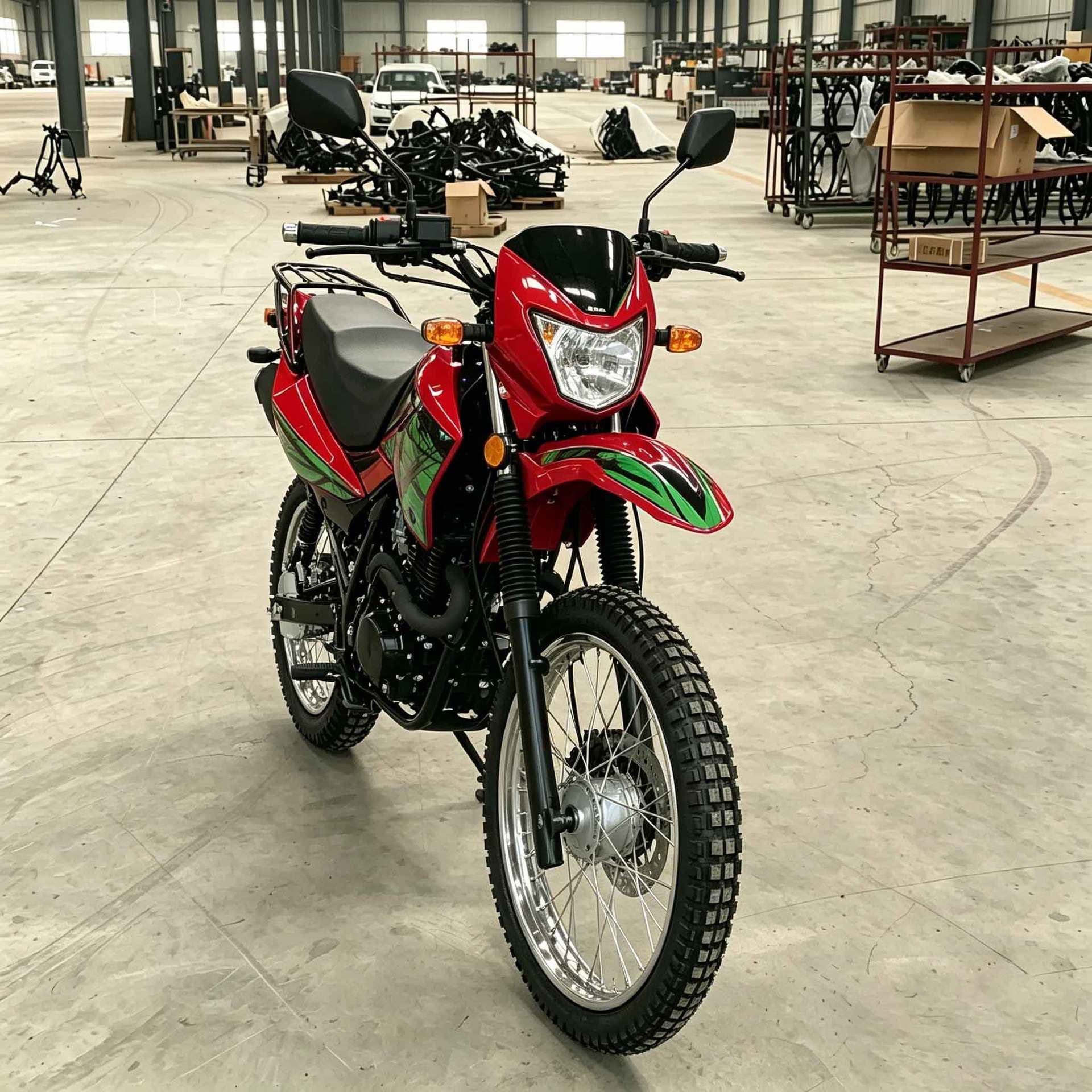 Classic Cross-Country Two-Wheeled Motorcycle with Large Fuel Tank, Long Range, Fuel-Efficient, Durable, Original Factory Quality Assurance for Adults