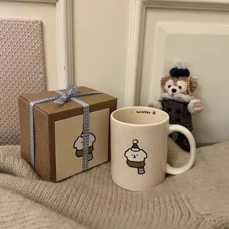 Puppy Mug, Pochacco Mug, Ins Style Mug, High Quality Couple Mug, Cute Cartoon Birthday Gift for Students