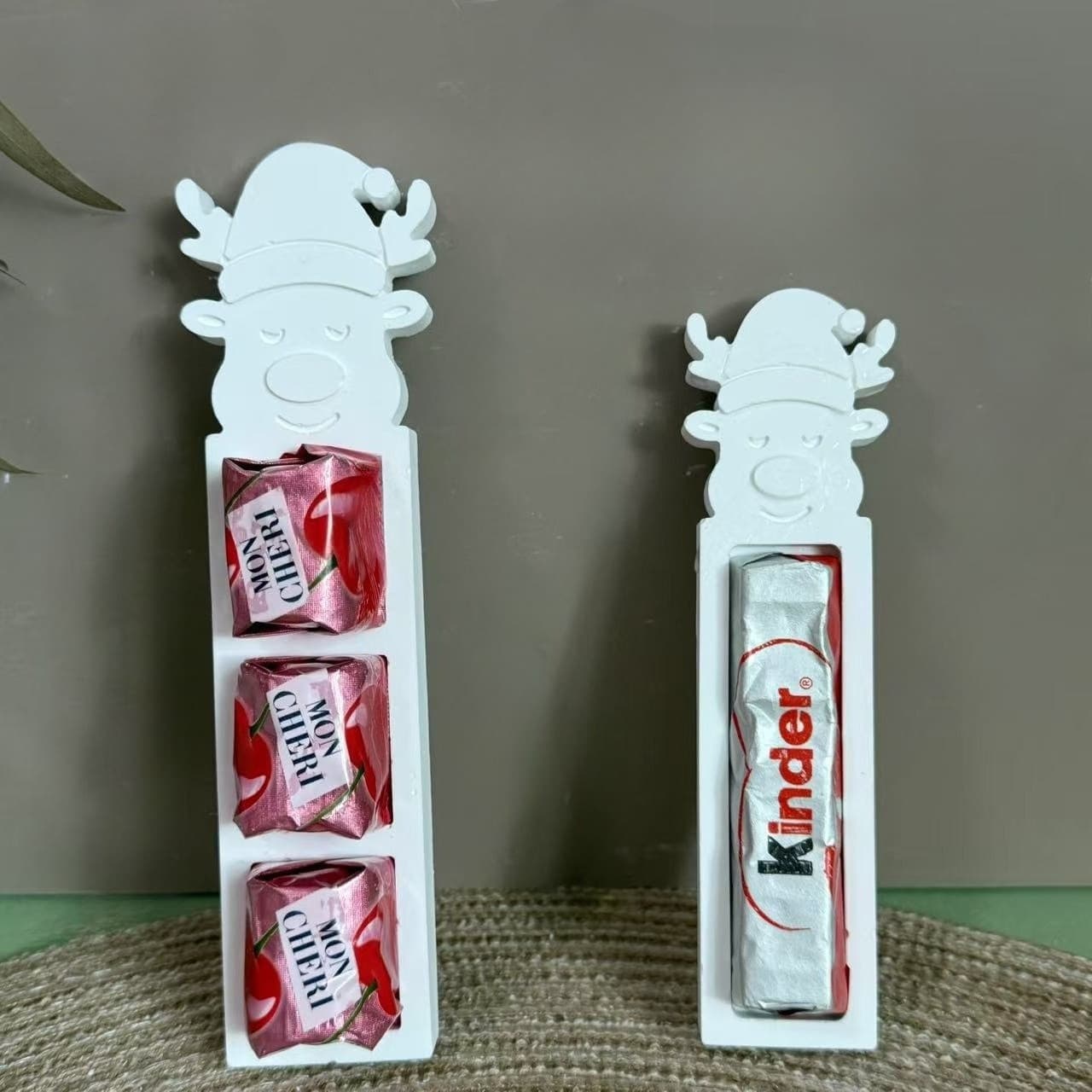 Large and Small Santa Claus Reindeer Silicone Mold Gift Decoration Plaster Resin Mold DIY Craft