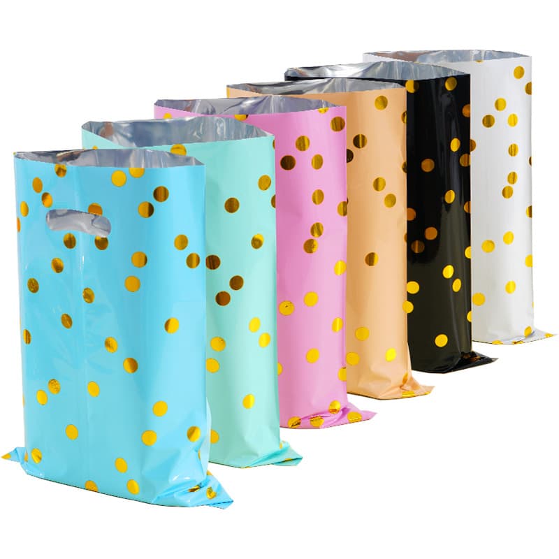Party Aluminum Foil Bag Solid Color Polka Dot Return Gift Bag Candy Bag Birthday Party Gift Bag In Stock