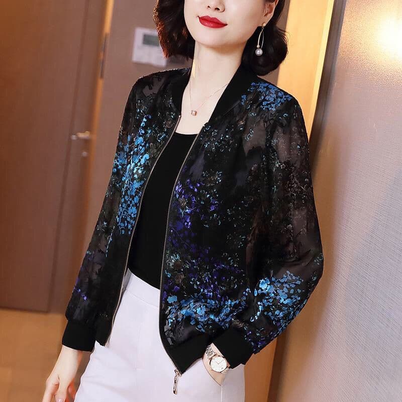 Chanel Style Coat for Women Spring/Autumn 2022 Summer New Korean Style Loose Jacket Long Sleeve Chiffon Sun Protection Clothing for Women