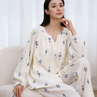 Multiple Styles Maternity Sleepwear Japanese Simple Postpartum Cotton Pajamas Spring/Autumn Nursing Set for Pregnant Women