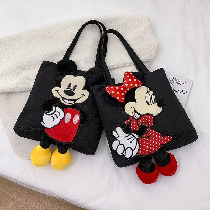 New Mickey Women's Shopping Bag Large Capacity Premium Storage Bag Student Cartoon Portable Casual Shoulder Bag