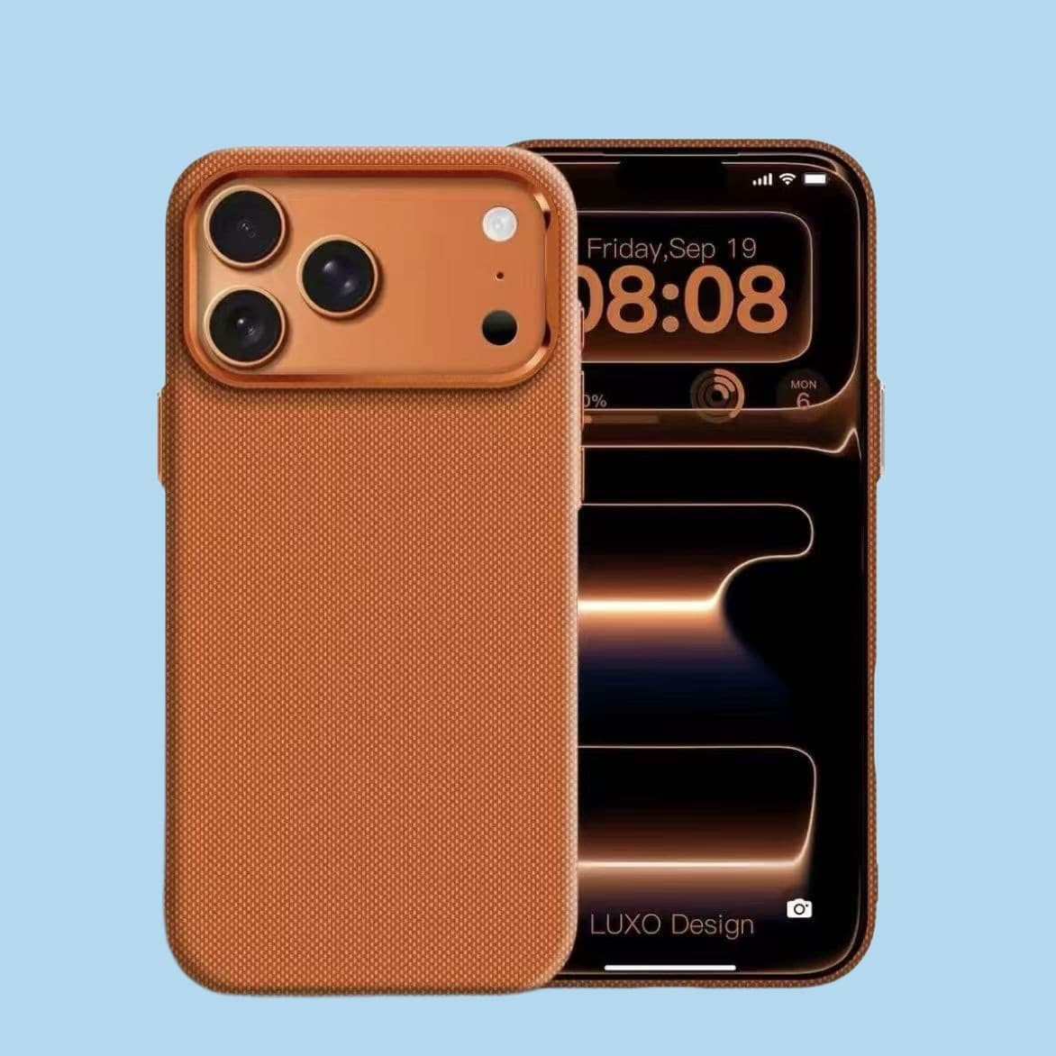 Orange Storm Compatible with iPhone 17 Pro Max Skin-Feel Magnetic Phone Case, Apple Frosted Premium Protective Cover