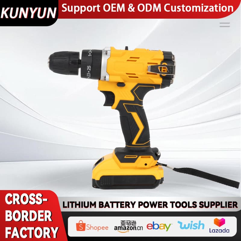Electric Drill 21V Multifunctional Hand Drill Cross-border Pistol Drill High Power Lithium Impact Drill