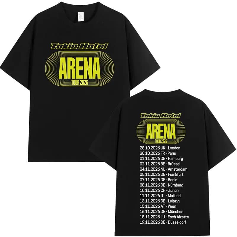 【Cross-border EU Size】Rock Band Tokio Hotel Arena Tour 2026 T-shirts M