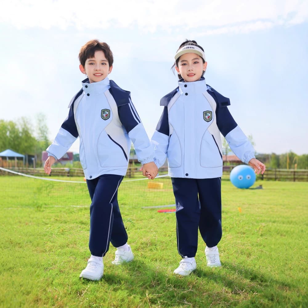Qipai kids elementary school uniform collegiate autumn/winter sports meet set children's windbreaker 3-5 piece set kindergarten uniform