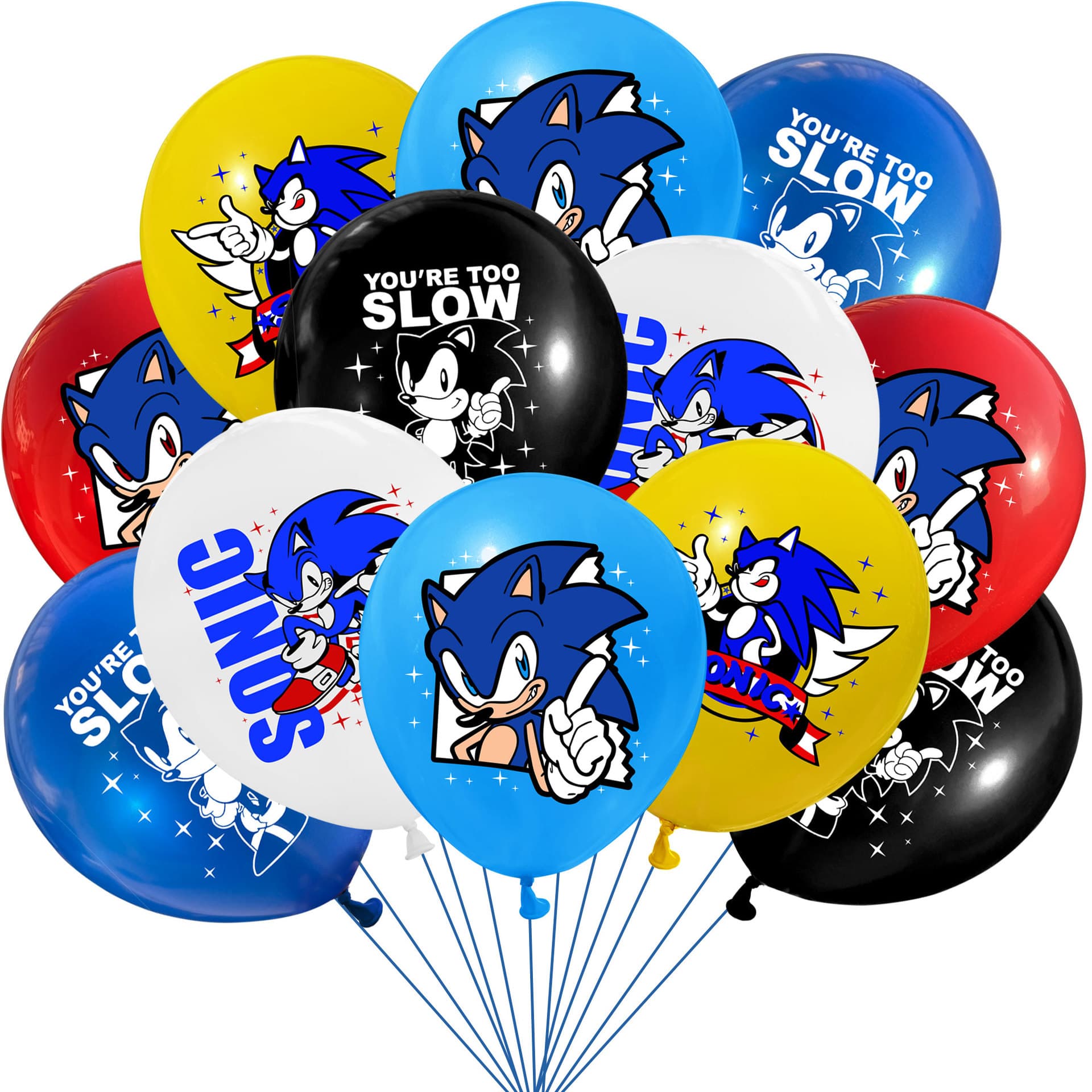 Cross-border Birthday Party Sonic the Hedgehog Theme Latex Baby Toddler Birthday Toy Party Decoration