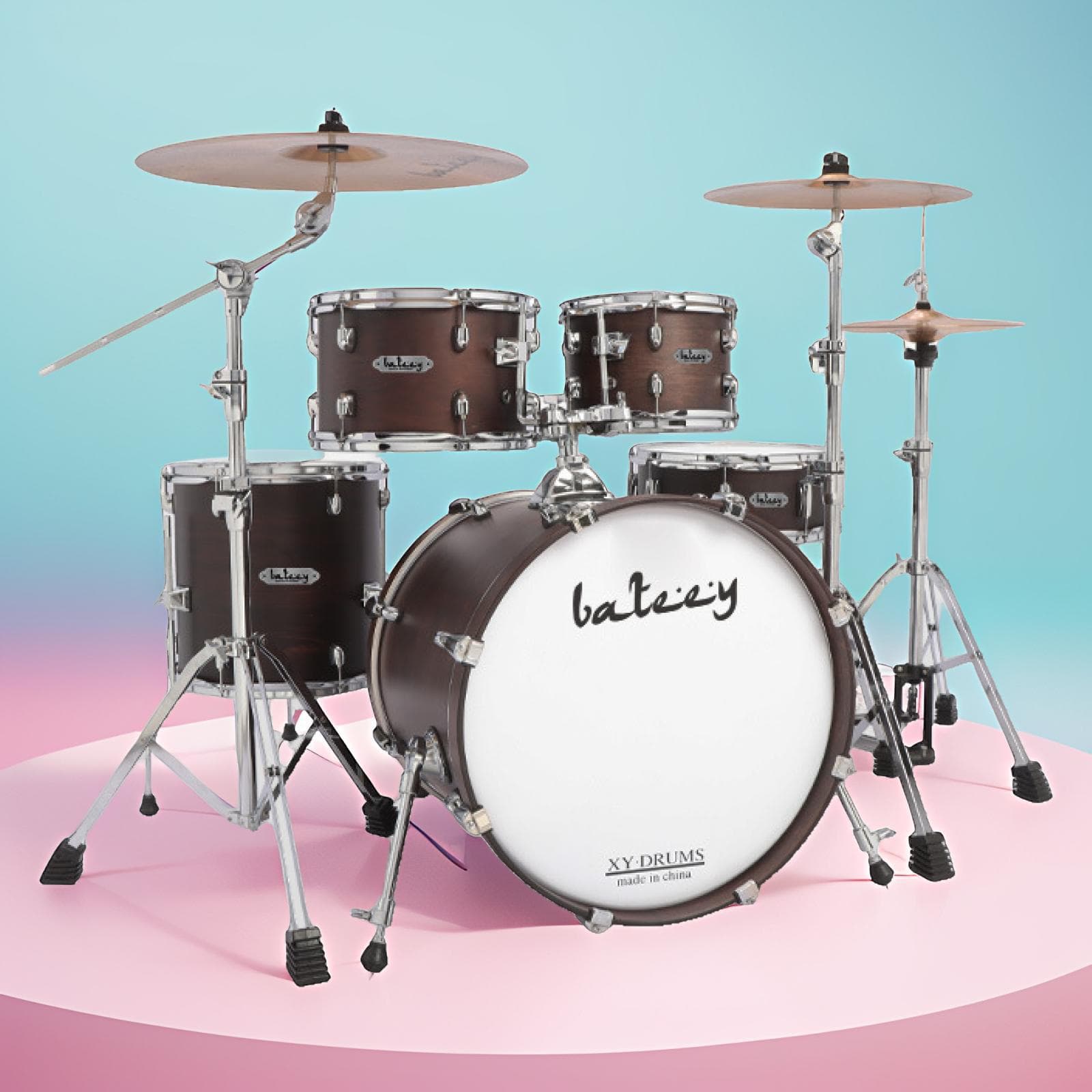 Drum set for adults and children, beginner jazz drum and drumming instrument, 1-3-6 year old boy and girl holiday gift