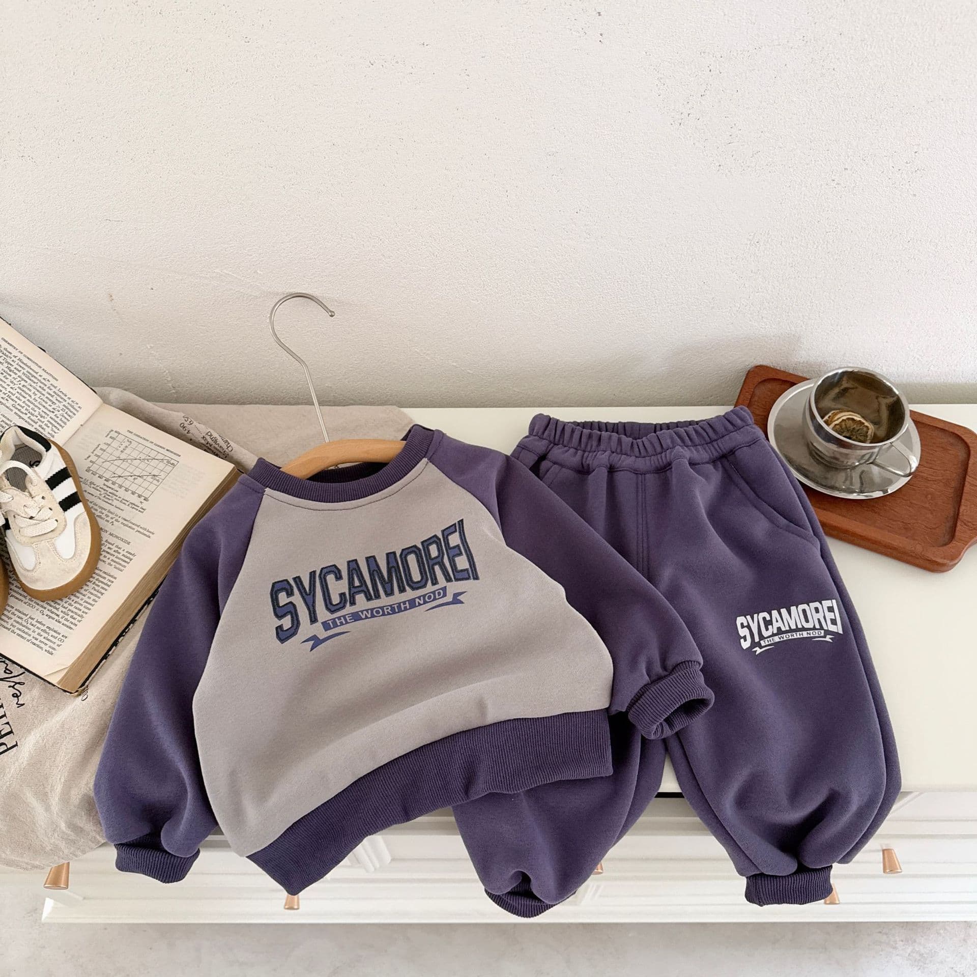 Boys spring sweatshirt suit spring and autumn 2025 new trendy children's sports boy clothes baby spring suit