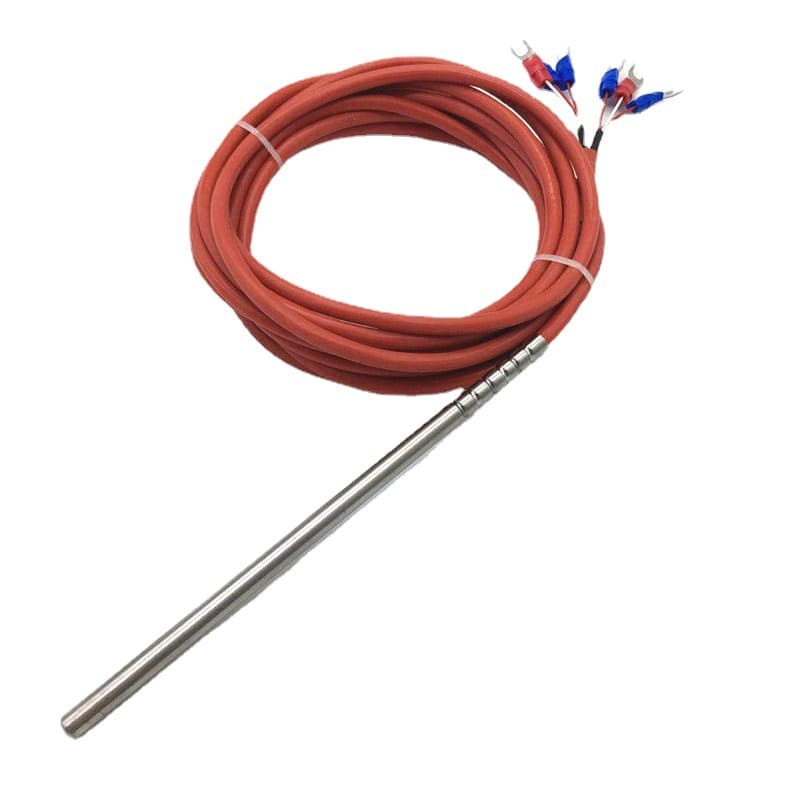 PT100/PT1000 Waterproof Oil-proof High Precision Silicone Wire Single/Dual Platinum Resistance Thermal Resistance